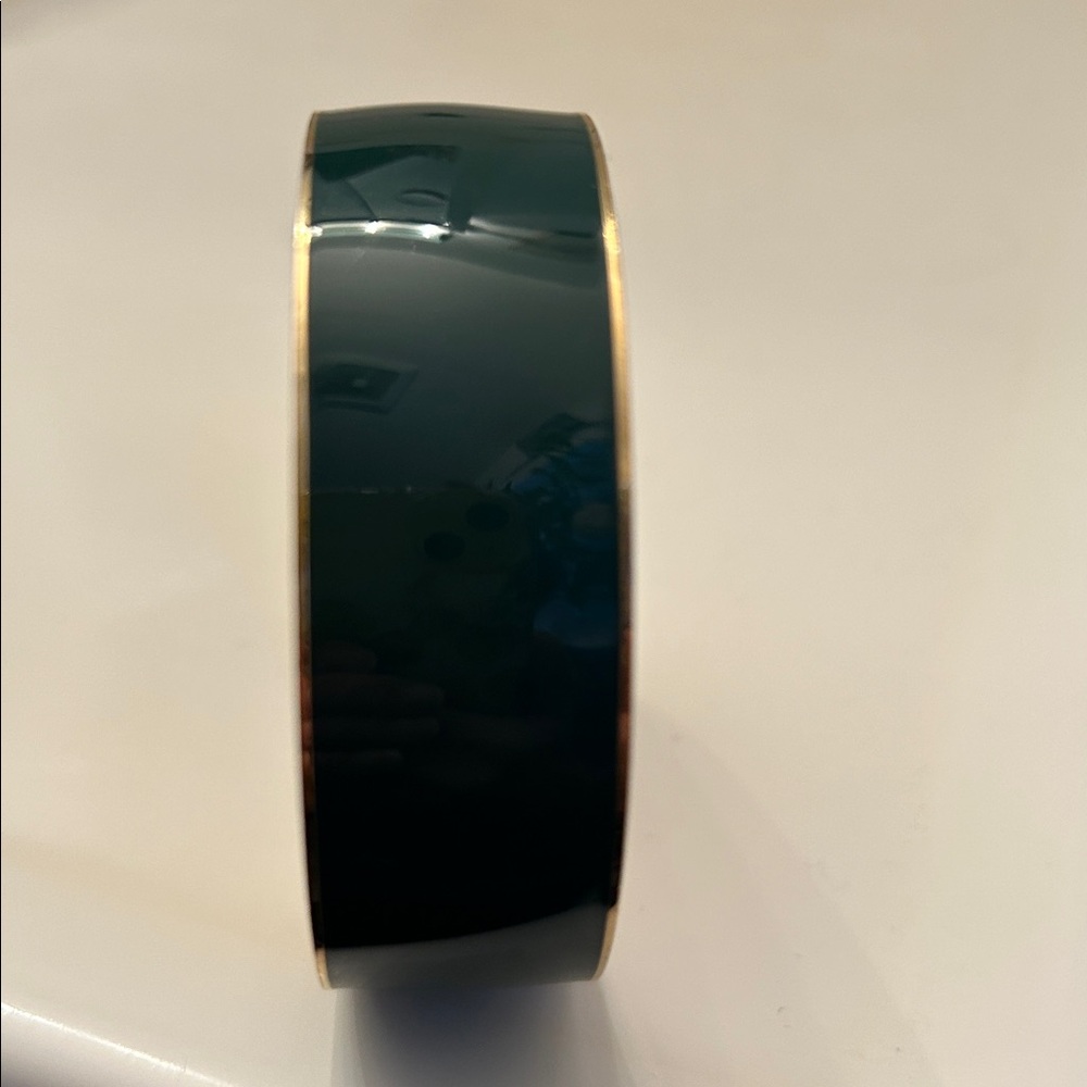 J.Crew Elegant Green and Gold  Bangle with pouch - Picture 2 of 4